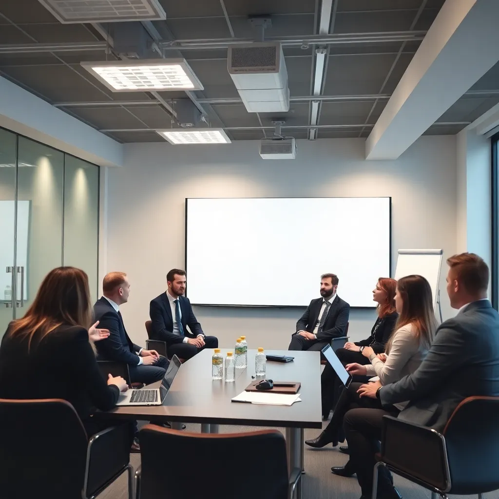 Skupina slovenských manažérov na školení leadership