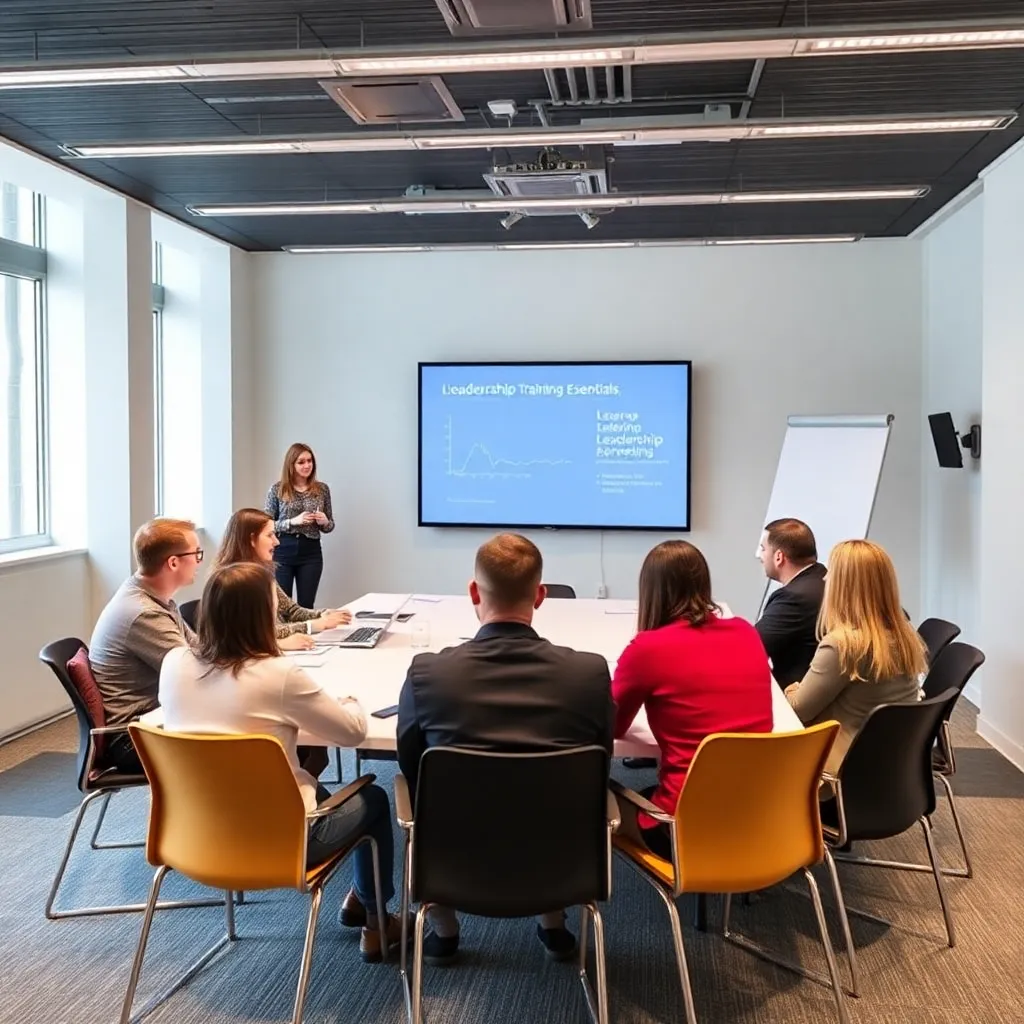 Interaktívny workshop tímového vedenia v modernej konferenčnej miestnosti v Bratislave
